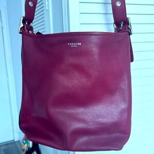 Burgundy coach Crossbody